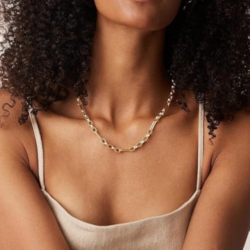 PAVOI 14K Gold Plated Choker Necklace for Women