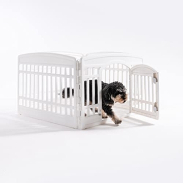 IRIS USA 24" Exercise Pet Playpen with Door for Small Pets