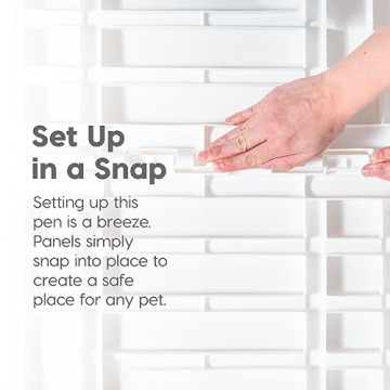 IRIS USA 24" Exercise Pet Playpen with Door for Small Pets