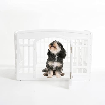 IRIS USA 24" Exercise Pet Playpen with Door for Small Pets