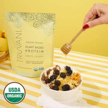 Truvani Vegan Pea Protein Powder - Lemon Cookie Flavor