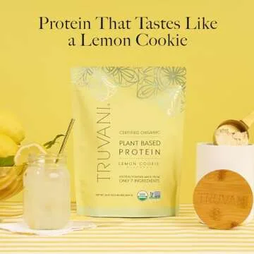Truvani Vegan Pea Protein Powder - Lemon Cookie Flavor