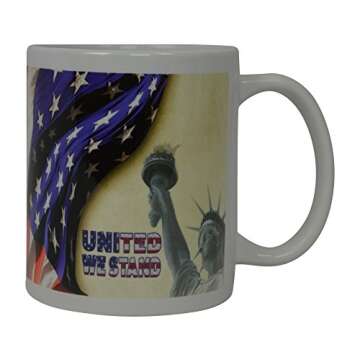 Rogue River Tactical Best Coffee Mug USA Flag Statue Of Liberty United we Stand American Patriot Nov...