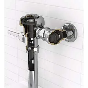 Sloan Regal 111 Exposed Manual Water Closet Flushometer, 1.6 GPF Manual Flush Valve - Single Flush, Fixture Connection Top Spud, Diaphragm Valve, Polished Chrome Finish, 3080053