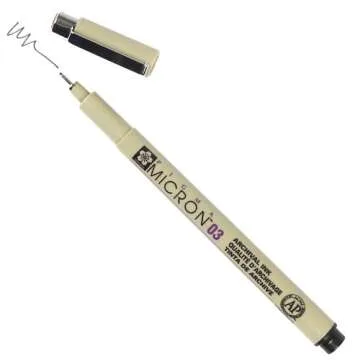 Sakura Pigma Micron Pen 0.35mm Black - Ideal for Artists