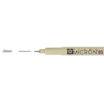 Sakura Pigma Micron Pen 0.35mm Black - Ideal for Artists