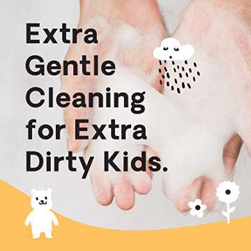 Hello Bello Vanilla Apricot Extra Gentle Shampoo & Body Wash | Tear-Free, Hypoallergenic and Pediatrician Tested, Plant Based Formula for Babies and Kids | 10 FL Oz