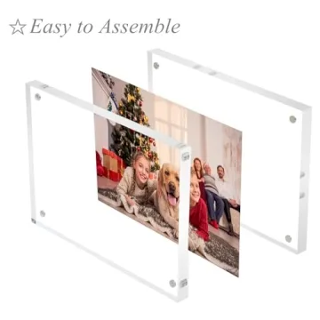 NIUBEE 4x4 Acrylic Picture Frame - Clear & Stylish