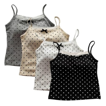 Zcargel 1/4PCS Bow Camisole Women's Stylish Tank Tops for Summer