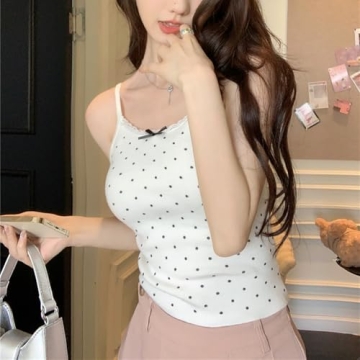 Zcargel Stylish Summer Bow Camisole Women's Tank Tops