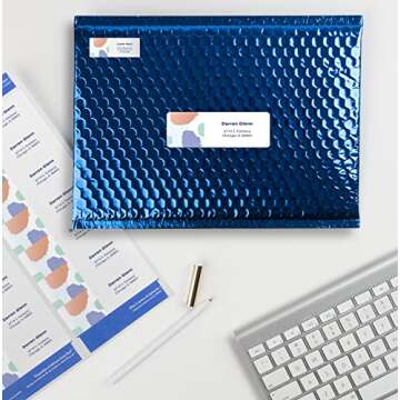 Avery Address Labels with Sure Feed for Laser & Inkjet Printers, 1-1/3" x 4", 140 Labels, Permanent Adhesive (18262)