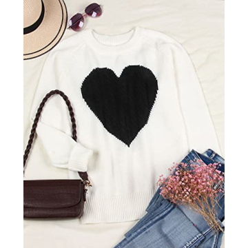 Charming Alsol Lamesa Women's Heart Sweater for All Occasions