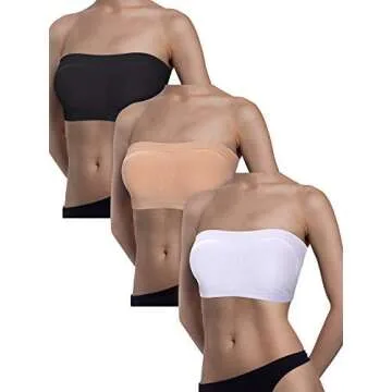 Women Bandeau Bra Padded Tube Top for Versatile Wear