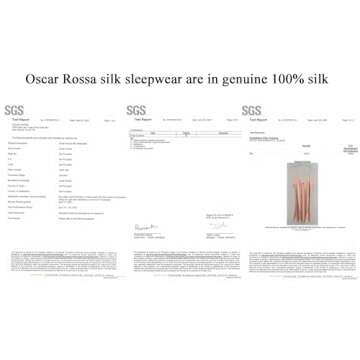 OSCAR ROSSA Women's Luxury Silk Sleepwear 100% Mulberry Silk Round Neck Shirttail Slip Chemise Babydoll Nightgown