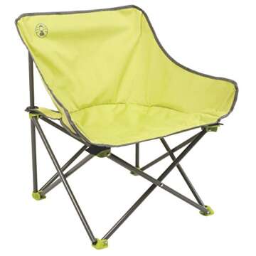 Coleman Kickback Outdoor Chair, Lightweight Folding Chair with Relaxed Back Rest & Strong Steel Fram...