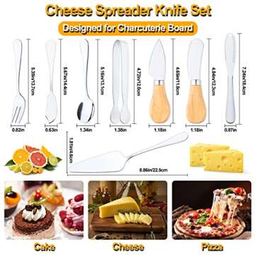 Charcuterie Accessories 24Pcs Cheese Knife Set for Entertaining