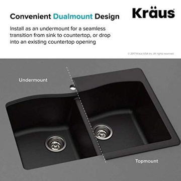 Kraus Forteza Black Granite Kitchen Sink - Stylish & Durable