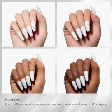 Beetles Gel Nail Polish - 2Pcs 15ML White Color Gel Polish Soak Off White Nail Gel Polish Set Nail Design Decoration Nail Art Manicure Salon UV LED DIY