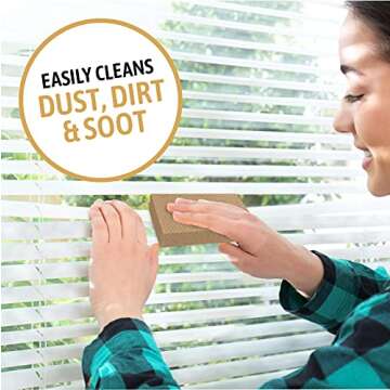 SpongeCo - Dry Cleaning Soot Eraser Sponge - Pet Hair, Smoke, Soot, Dust and Dirt Remover - 3x6 Double, One Unit