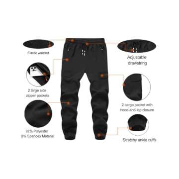 Boys Quick-Dry Cargo Jogger Pants for Outdoor Fun