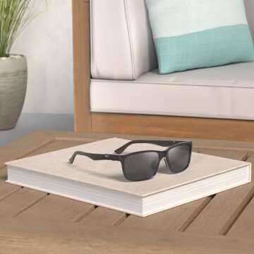 DUCO Square Polarized Sunglasses for Men LightWeight Carbon Fiber UV400 Protection Sun Glasses 8206