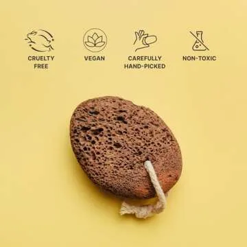 Pumice Stone for Feet - Natural Lava Stone Foot Exfoliator, Callus Remove for Feet, Hands & Dead Skin, Foot Scrubber for Pedicure & Cracked Heels, Strong & Durable Design for Smooth & Soft Feets