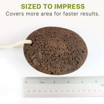 Pumice Stone for Feet - Natural Lava Stone Foot Exfoliator, Callus Remove for Feet, Hands & Dead Skin, Foot Scrubber for Pedicure & Cracked Heels, Strong & Durable Design for Smooth & Soft Feets