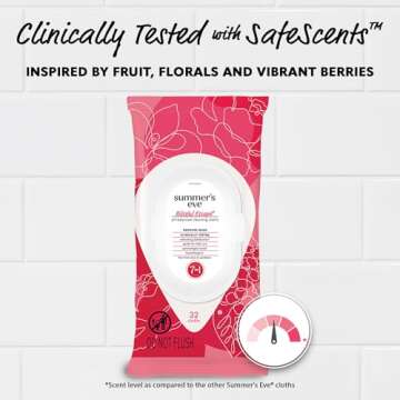 Summer's Eve Blissful Escape Daily Refreshing Feminine Wipes, Removes Odor, pH balanced, 32 Count, 4 Pack