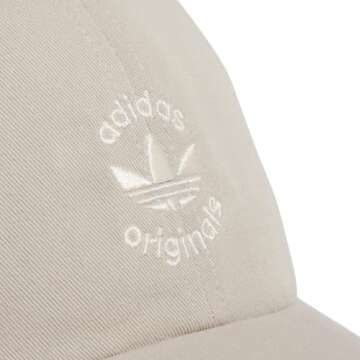 adidas Originals Women's Union Relaxed Fit Adjustable Strapback Cap, Wonder Beige/Wonder White, One Size