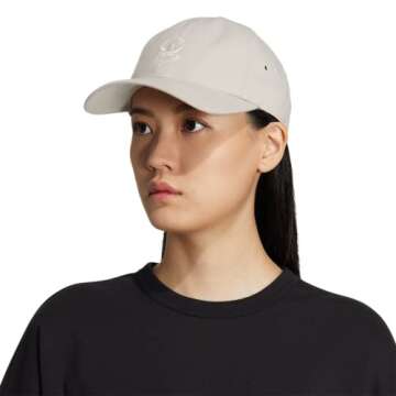 adidas Originals Women's Union Relaxed Fit Adjustable Strapback Cap, Wonder Beige/Wonder White, One Size