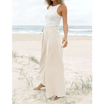 Kocowoo Women's High Waist Casual Wide Leg Palazzo Pants, Dress Pants for Women, Work Pants with Poc...