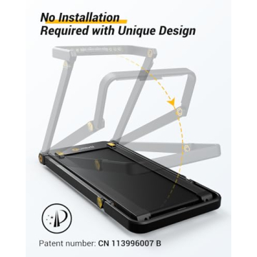UREVO 3-in-1 Foldable Treadmill with Desk Feature