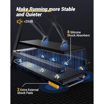 UREVO 3-in-1 Foldable Treadmill with Desk Feature