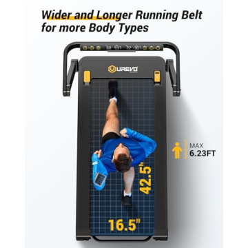 UREVO 3-in-1 Foldable Treadmill with Desk Feature