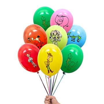 Toy Characters Woody and Friends 21 Count Party Balloon Pack - Large 12" Latex Balloons