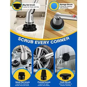 Rechargeable Cordless Spin Scrubber for Effortless Cleaning