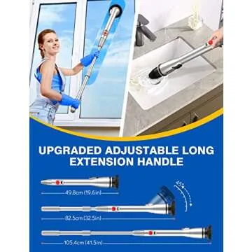 Rechargeable Cordless Spin Scrubber for Effortless Cleaning