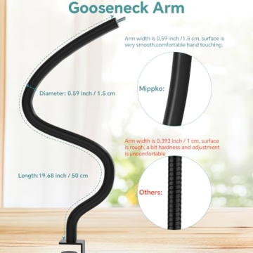 Heavy Duty Microphone Stand with Flexible Gooseneck Arm