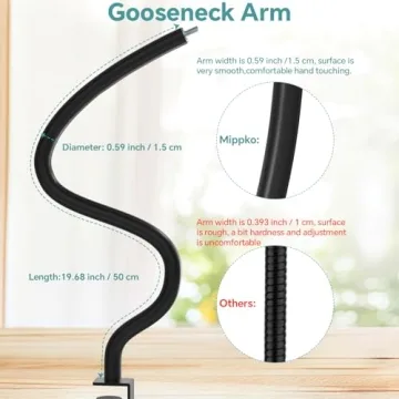 Heavy Duty Microphone Stand with Flexible Gooseneck Arm