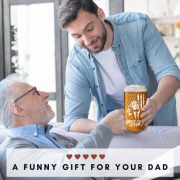 Gifts for Dad from Daughter Son - Dad Gifts from Daughter - Fathers Day Presents, Birthday Gifts for Dad, Dad Birthday Gift - Gift for Dad, Dad Gift - Father Gifts, Presents for Dad - 16 Oz Can Glass