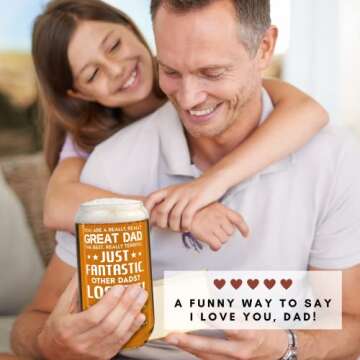 Gifts for Dad from Daughter Son - Dad Gifts from Daughter - Fathers Day Presents, Birthday Gifts for Dad, Dad Birthday Gift - Gift for Dad, Dad Gift - Father Gifts, Presents for Dad - 16 Oz Can Glass