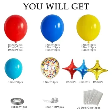 Carnival Circus Balloons Arch Garland Kit for Any Celebration