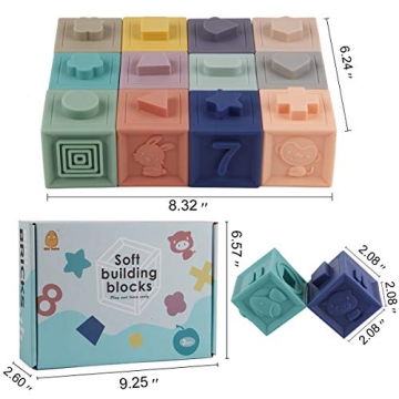 Mini Tudou Baby Blocks Educational Soft Teething Toys