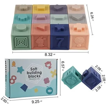 Mini Tudou Baby Blocks Educational Soft Teething Toys