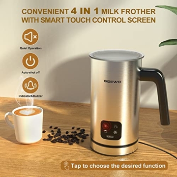 BIZEWO Electric Milk Frother for Coffee and Hot Drinks
