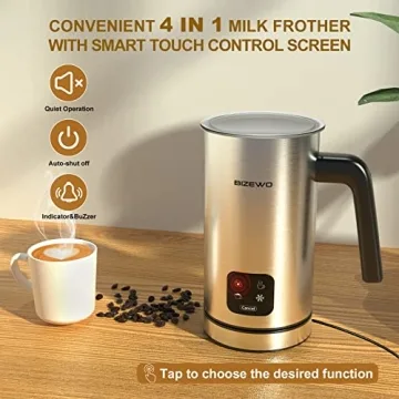 BIZEWO Electric Milk Frother for Coffee and Hot Drinks