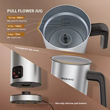 BIZEWO Electric Milk Frother for Coffee and Hot Drinks