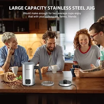 BIZEWO Electric Milk Frother for Coffee and Hot Drinks