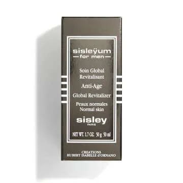 Sisley Paris Sisleyum For Men Normal Skin - 50 mL - Anti-Aging Moisturizer & Aftershave - Visibly Firms, Minimizes Look of Wrinkles & Protects Against Razor Burn - Non Greasy, Non-Comedogenic