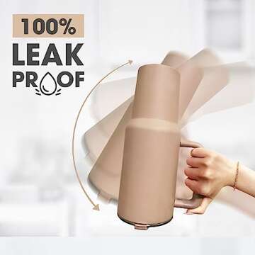 osse 40oz Tumbler with Handle and Straw Lid | Double Wall Vacuum Reusable Stainless Steel Insulated Water Bottle Travel Mug Cup | Modern Insulated Tumblers Cupholder Friendly (Mocha 2)